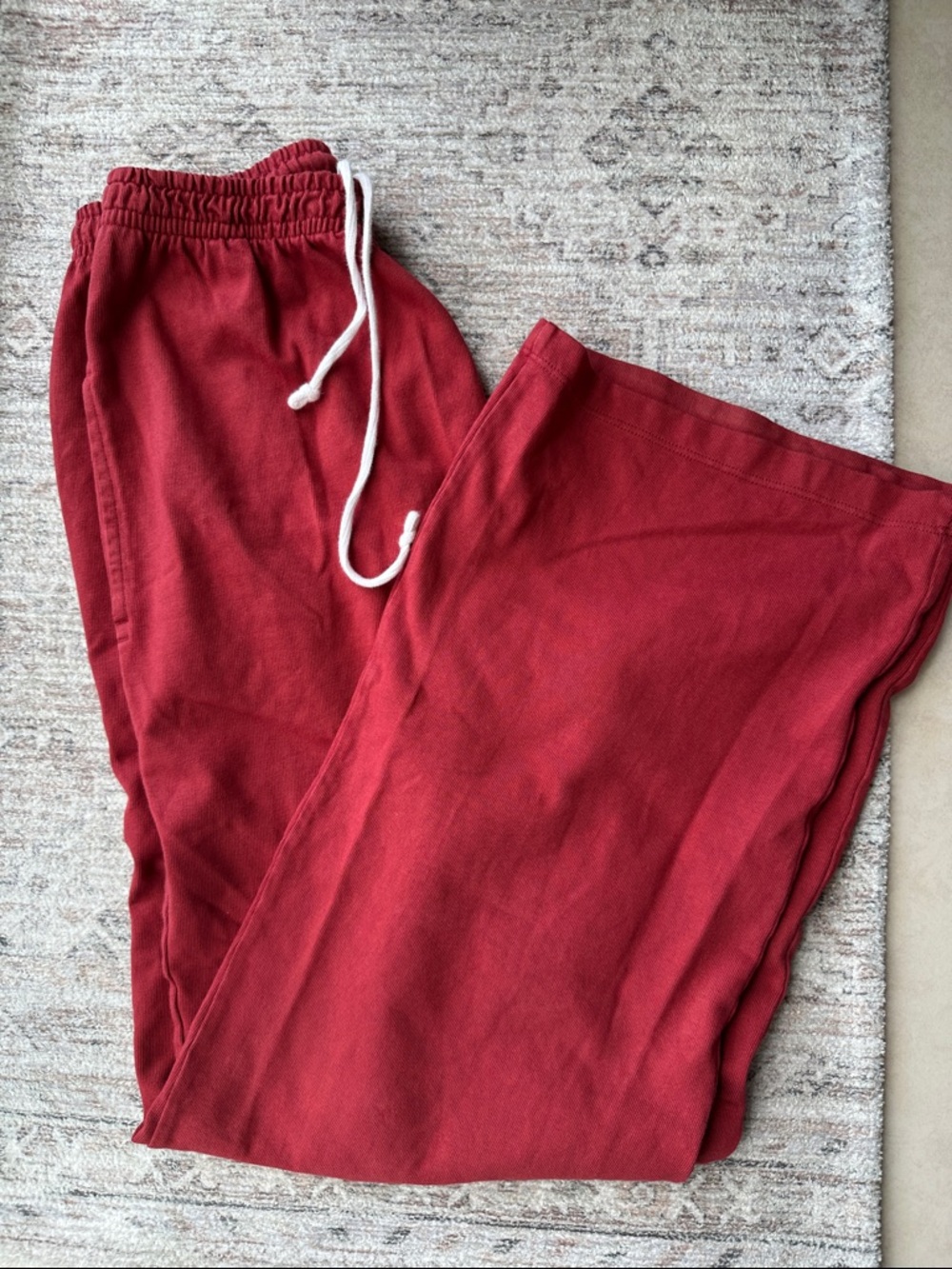 Brandy Melville  red drawstring sweatpants - Picture 3 of 3